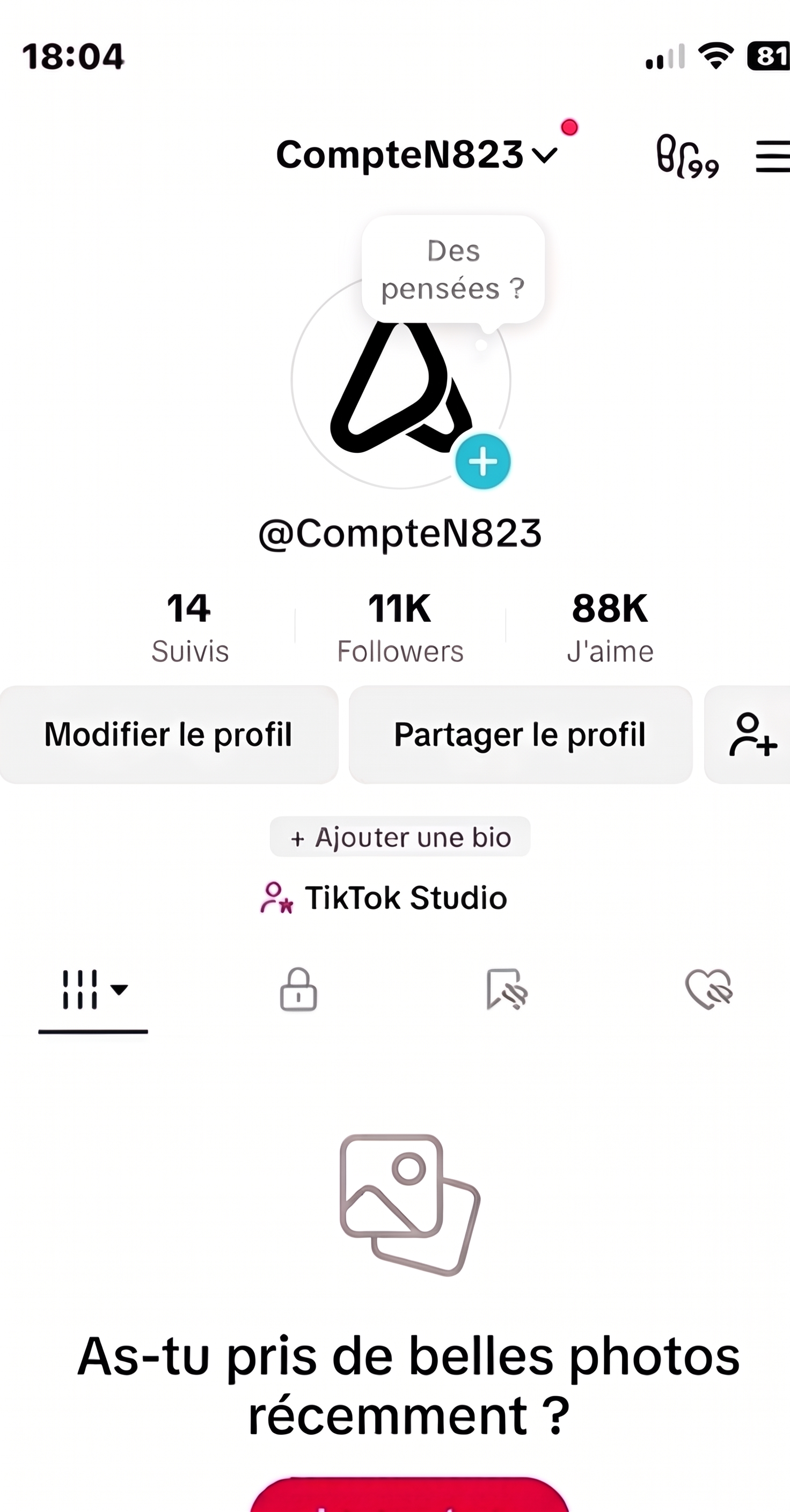 Profil TikTok monétisé